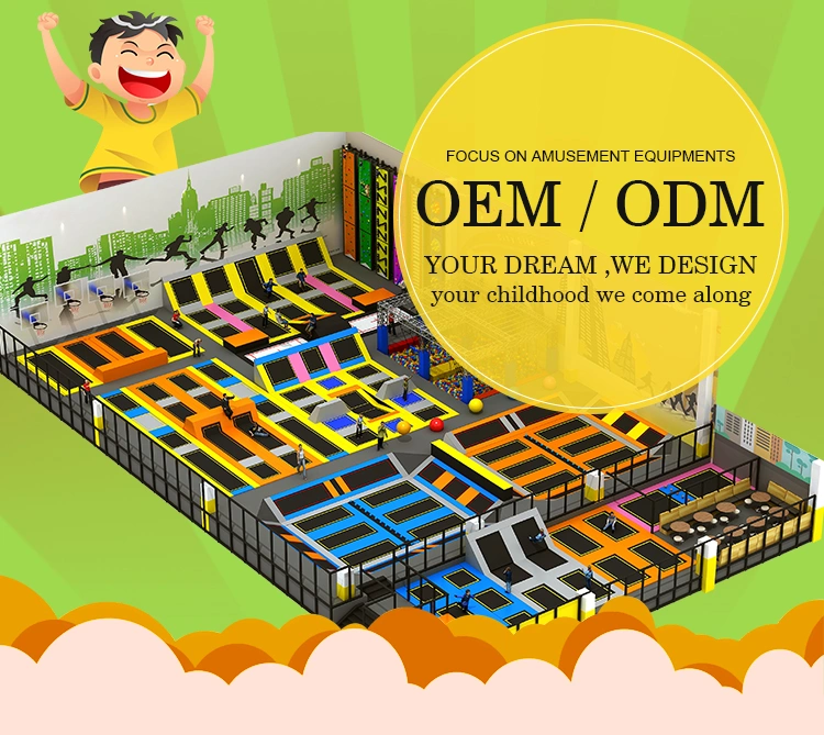 High Quality Adult and Kids Indoor Playground Jumping Trampoline (TY-20190429-1)