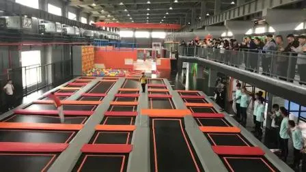 Complex Big Project New Challenge Trampoline Ninja Course Climbing Wall and Rope Course Indoor Playground