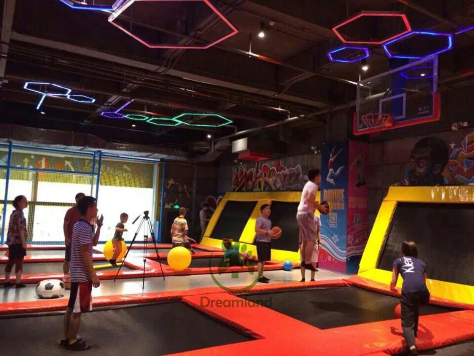 TUV and ASTM Standard New Design Jumping with Large Foam Blocks Indoor Amusement Sports Playground Trampoline Park