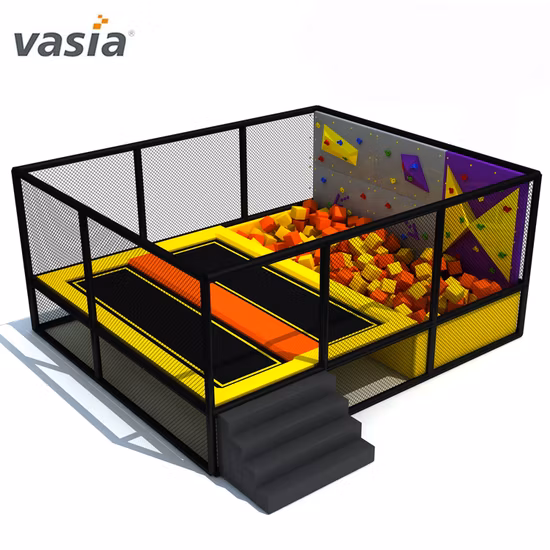 Complex Big Project New Challenge Trampoline Ninja Course Climbing Wall and Rope Course Indoor Playground