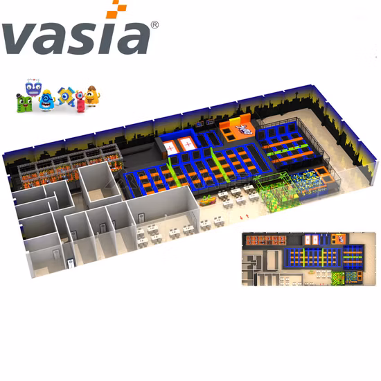 Customized Fitness Indoor Playground Equipment Jumping Trampoline Bed